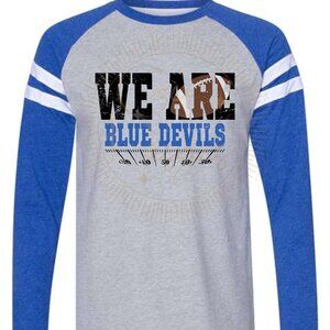 We Are Blue Devils Long Sleeve Shirt Mens L